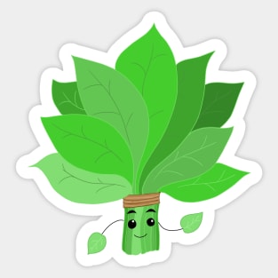 Spinach cute funny cartoon Sticker